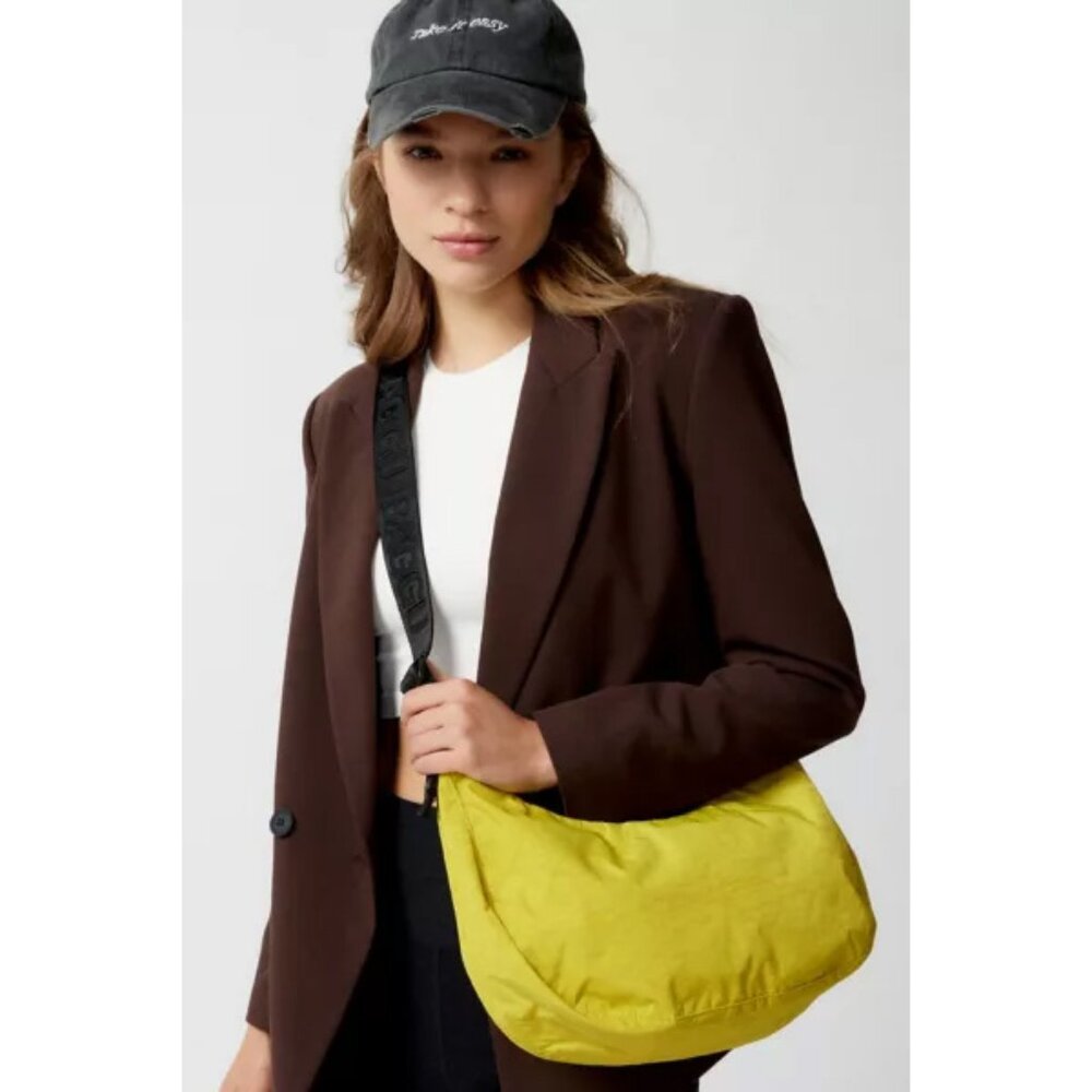 BAGGU Medium Nylon Crescent Bag, Sour